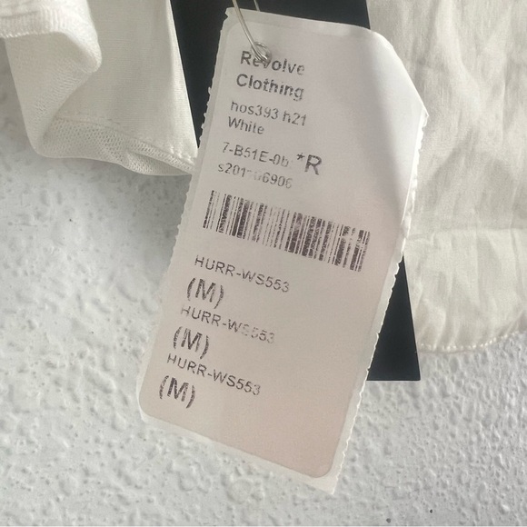 h:ours Revolve Mona Long Sleeve Cropped in White Size M - Picture 8 of 11